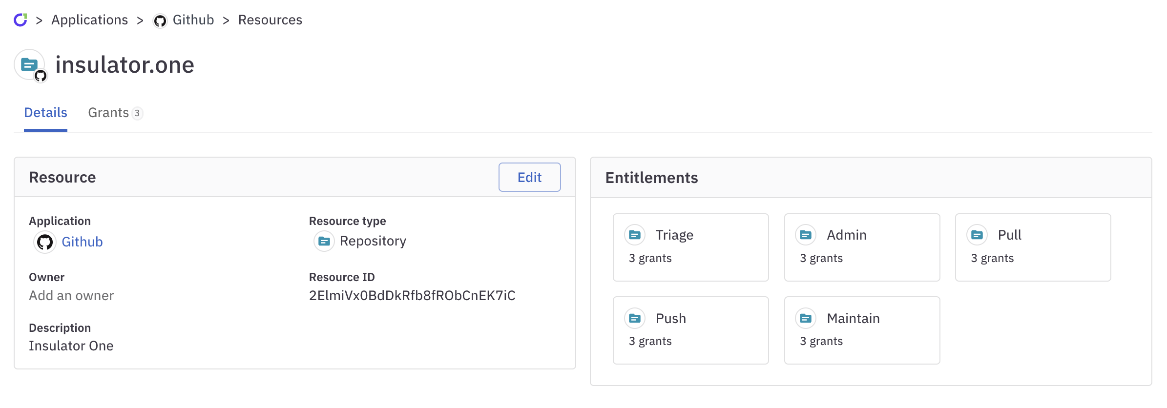 The resource details page for the insulator.one repository resource in GitHub.