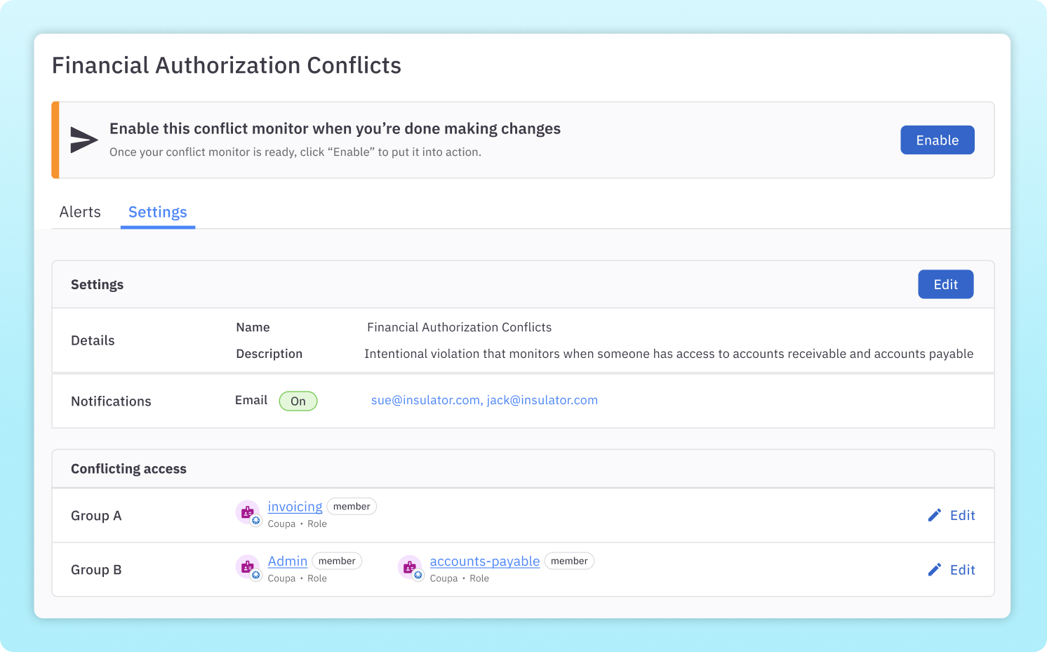 Access conflicts screenshot 2